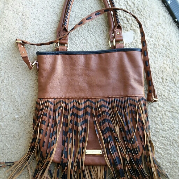 Fringe Steve Madden Leather Purse - Picture 1 of 6